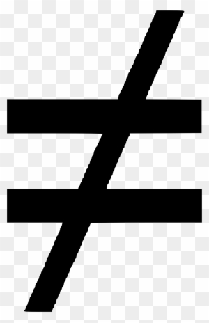 Does Not Equal Sign Clipart Collection - Signe Différent En Maths ...