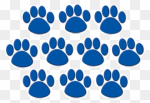 Image Of Blue Paw Print Clip Art Medium Size - Teacher Created Resources 4277 Black Paw Prints Accents