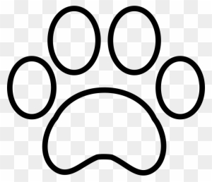 White Paw Print - Paw Print Outline Svg - Free Transparent PNG Clipart
