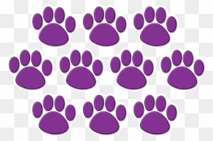 Tcr4646 Purple Paw Prints Accents Image - Teacher Created Resources Red Paw Prints Accent (set