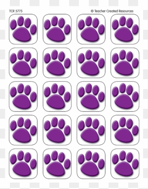 Tcr5775 Purple Paw Prints Stickers Image - Bulletin Board Blues Clues -  Free Transparent PNG Clipart Images Download