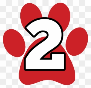 Grade Levels - Paw Print With Number 2