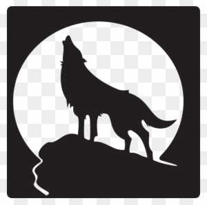 Silhouette Wolf Howling At Moon Drawing - á ˆ Wolves Howling At The ...