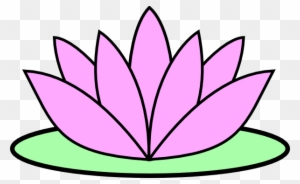 Pink Lotus Flower Clip Art At Clker - Lotus Flower Drawing
