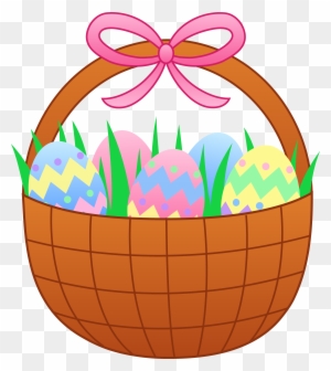 Easter Basket With Colorful Eggs - Easter Basket Of Eggs