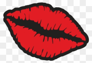 Kiss Mark Lip Car Sticker Decal 12 White