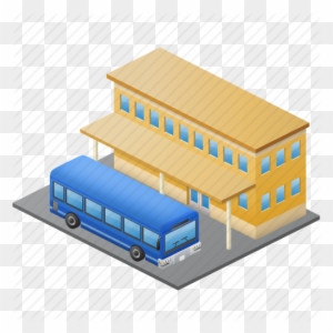 Clipart Bus Stations Station Busstation Space Traffic - Bus Station Icon Png