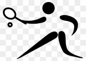 Tennis Sports Pictogram Logo Olympics Olym - Sports Pictogram