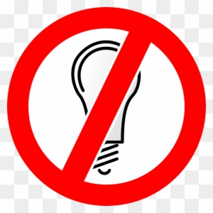 Residential Electricity Disconnected - Light Bulb Clip Art
