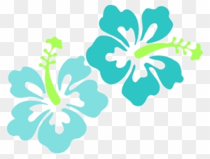 Back Flowers For Blue Hawaiian Flowers Clip Art - Luau Flowers Clip Art
