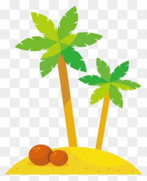 Coconut Euclidean Vector - Coconut Tree Cartoon Png