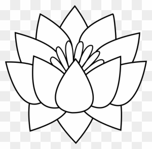 Gallery Flower Line Drawing Clip Art Free, - Lotus Flower Line Drawing