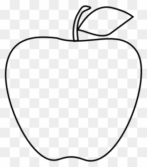 Apple Clip Art At Clker - Line Drawing Of Apple