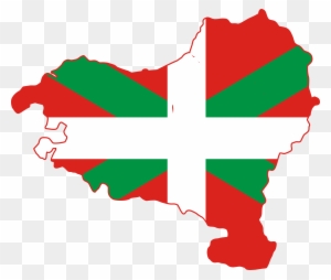 Flag Map Of Basque Country - Basque Country Flag Map