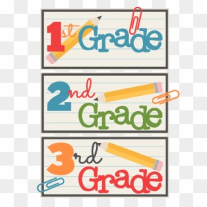 1st 2nd 3rd Grade Titles Svg Scrapbook Cut File Cute - Scalable Vector Graphics