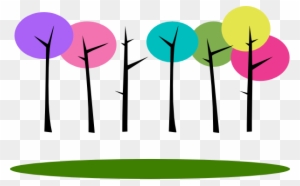 Colorful Trees - Colorful Tree Clipart