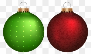 Green And Red Christmas Balls Png Clip Art - Christmas Balls Green And Red