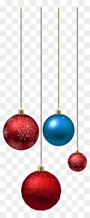 Blue And Red Christmas Ball Png Clipart - Real Christmas Ball Png