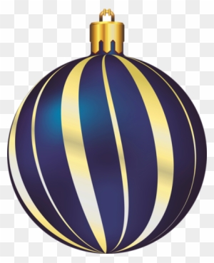 Gold Clipart Holiday Ornament - Blue And Gold Christmas Ornament