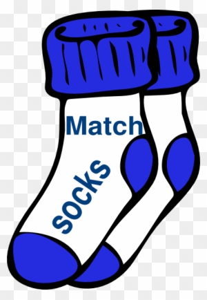 Chores Blue Match Socks Clip Art - Socks Clip Art