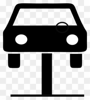 Auto Repair Lift Clip Art - Car On Lift Icon