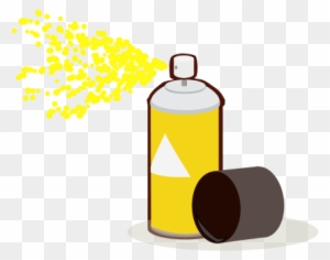 Paint Can Spray Yellow - Spray Paint Can Clip Art