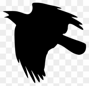 Crow Clipart Medieval - Cartoon Crow Flying
