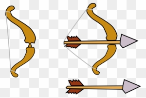 Bow - Cartoon Bow And Arrow