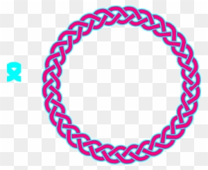 Pink & Blue Celtic Knot Clip Art - Celtic Knot In Circle