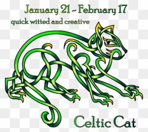 Celtic Clipart Astrology - Celtic Animal Zodiac Cat