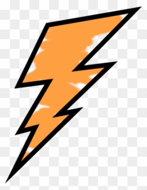 Orange Painted Lightning Bolt - Orange Lightning Bolt Logo