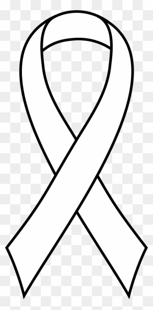 Cancer Ribbon Clipart Black And White, Transparent PNG Clipart