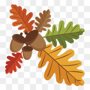 Oak Leaves Svg Scrapbook Cut File Cute Clipart Files - Leaves And Acorns Png