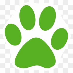 Dog Paw Print Clip Art Cliparts - Green Cat Paw Print