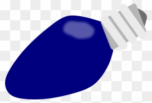 Blue Christmas Light Bulb