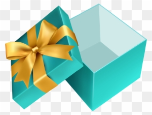 Blue Open Gift Png Clipart - Open Gift Box Png