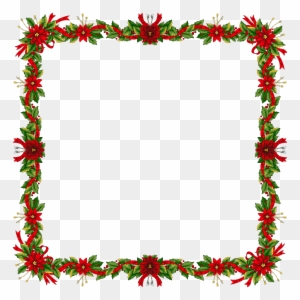 Christmas Border Transparent - Vintage Floral Page Border