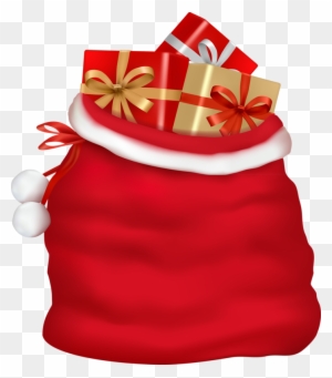Santa Claus And Gift Bags Vector - Santa's Bag Of Presents