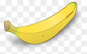 A Single Banana With It's Peel Unopened - One Banana Clipart