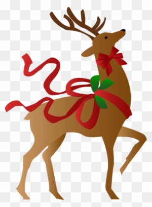 Vintage Christmas Border Clip Art - Reindeer Christmas
