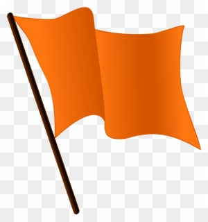 Colour Flag Clipart - Orange Waving Flag Gif
