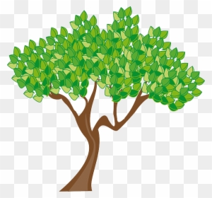 Season Summer Tree Leaves Green Trunk Wood - Spring Trees Clip Art