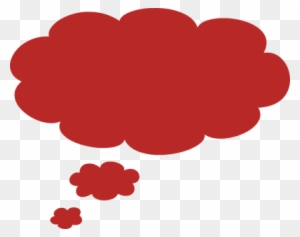 Cloud Shaped Thought Bubble - Red Thought Bubble Png