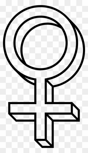 Venus Female Symbol Wireframe 3d - Female Sign