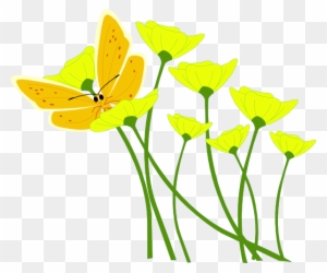 Yellow Flower Clipart - Flower Spring Vector Png