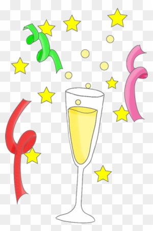 Champagne And Stars - New Years Eve Clip Art