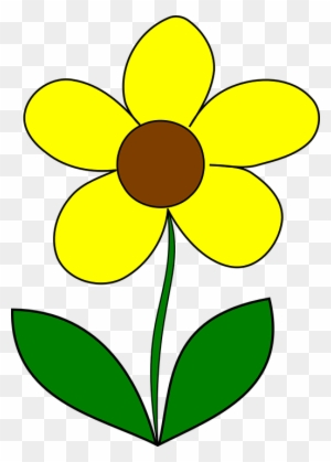 Yellow Flower Clip Art Png - Flower With 5 Petals Clipart