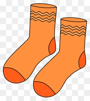 Sock Clip Art - Orange Socks Clipart - Free Transparent PNG Clipart