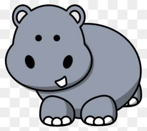 Awesome Idea Hippo Clip Art Side At Clker Com Vector - Cute Drawings Of Hippos