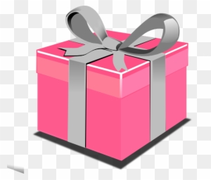 Cartoon - Pink Gift Box Clipart